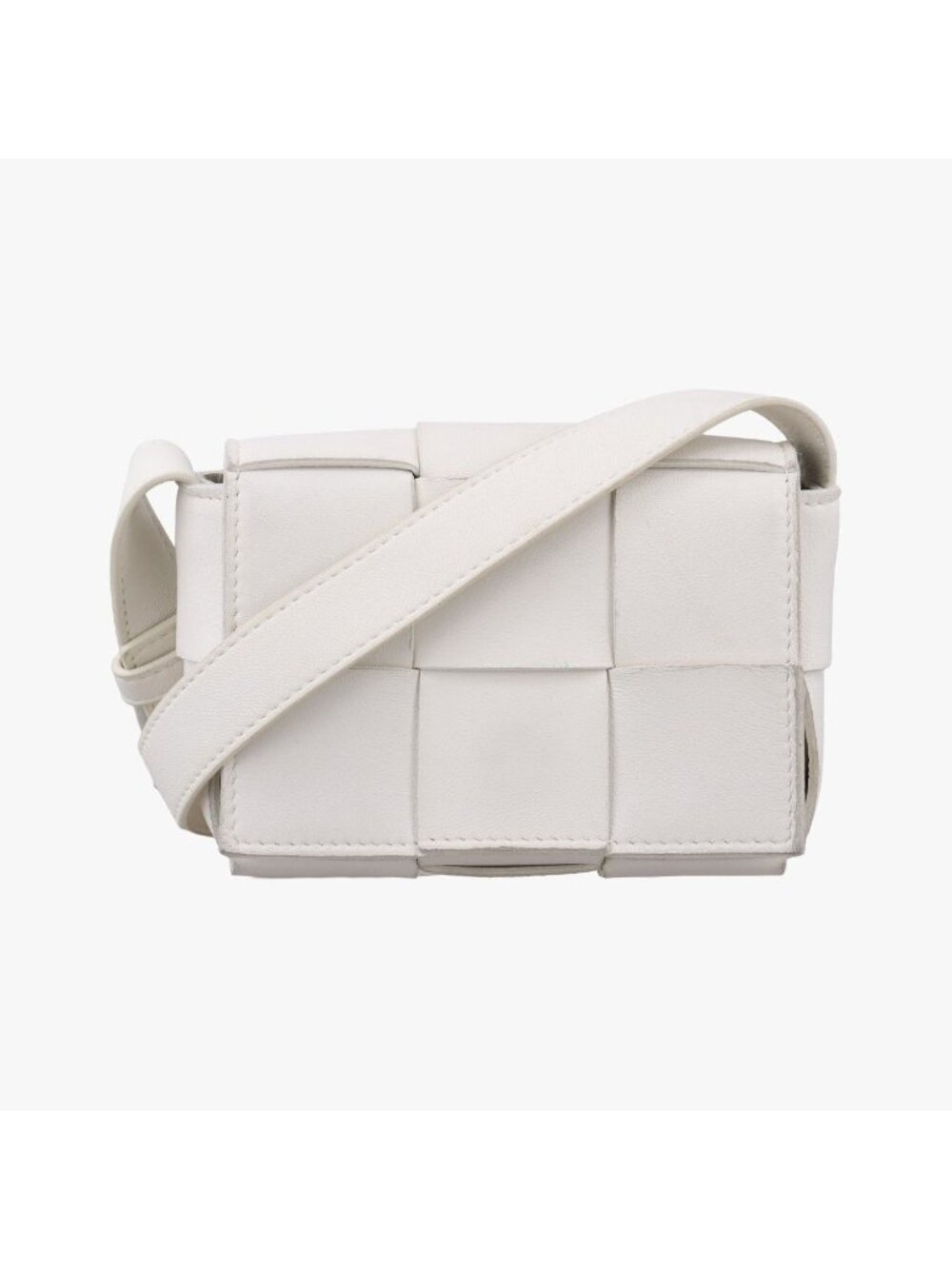 Bottega Veneta Candy Cassette White Lambskin Shoulder Bag